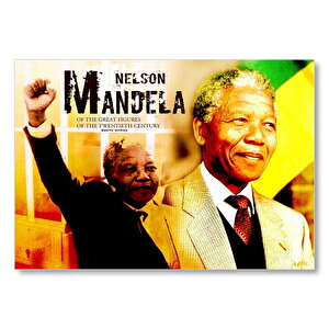Nelson-mandela Yumruğu Havada Mdf Ahşap Tablo 50x70 cm