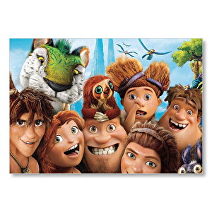 Croods Karakterleri Karikatür Mdf Ahşap Tablo 25x35 cm