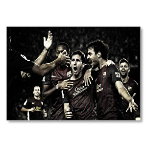 Katalan Devleri Fotbol Takımı Mdf Ahşap Tablo 50x70 cm