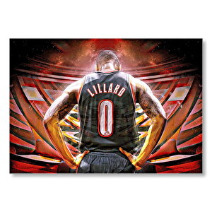 Damian Lillard Portland Düşünürken Mdf Ahşap Tablo 35x50 cm