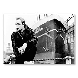Marlon Brando Rıhtımlar Üzerinde Filminden Mdf Ahşap Tablo 25x35 cm
