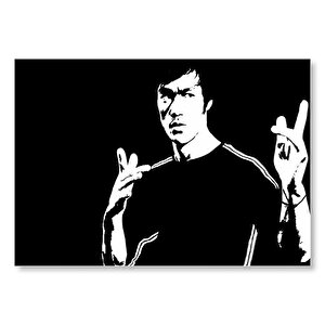 Bruce Lee Kungfu Teknik Mdf Ahşap Tablo 35x50 cm