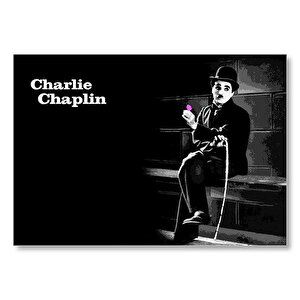 Charlie Chaplin Ve Sözleri Mdf Ahşap Tablo 50x70 cm