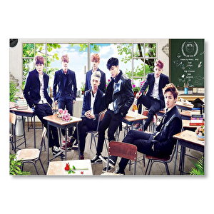 Bts Koreli Gençler Mdf Ahşap Tablo 25x35 cm