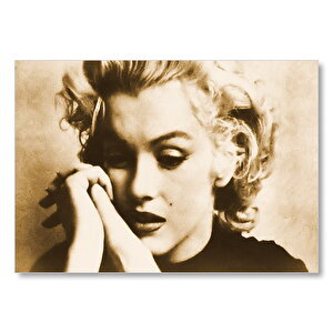 Marilyn Monroe Siyah Beyaz Benli Mdf Ahşap Tablo 50x70 cm