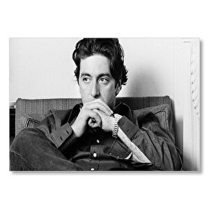 Al Pacino Yaralı Yüz Koltukta Mdf Ahşap Tablo 50x70 cm