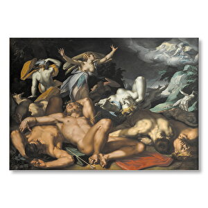 Niobe'nin Çocuklarının Ölümüyle Cezalandırılışı Mdf Ahşap Tablo 35x50 cm