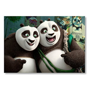 Neşeli Kung Fu Panda 3 Mdf Ahşap Tablo 35x50 cm