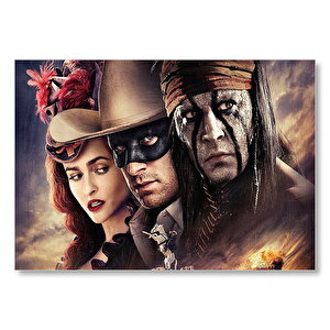 The Lone Ranger Filmi Görseli Mdf Ahşap Tablo 50x70 cm