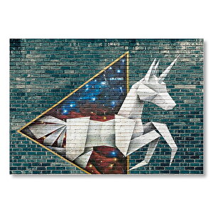 Grafiti Origami Sokak Sanatı Görseli Mdf Ahşap Tablo