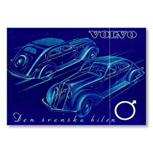 Volvo Pv36 Carioca Modeli Çizim Mdf Ahşap Tablo 50x70 cm