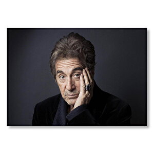 Al-pacino Yaralı Yüz Gri Fon Mdf Ahşap Tablo 50x70 cm