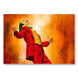 Kırmız Joker Yağlı Boya Çizim Görseli Mdf Ahşap Tablo 50x70 cm