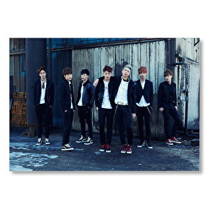 Bts Koreli Gençler Sokakta Mdf Ahşap Tablo 35x50 cm