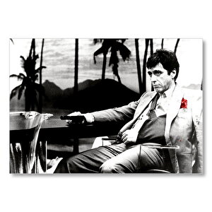 Al Pacino Tony Montana Yaralı Yüz Mdf Ahşap Tablo 35x50 cm
