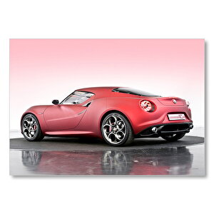 Alfa Romeo 4c Concept Arabası Görseli Mdf Ahşap Tablo 25x35 cm