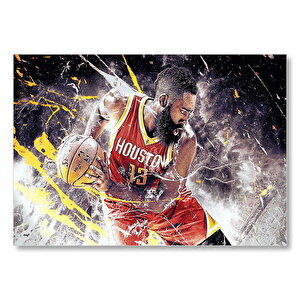 Basketbol James Harden Mdf Ahşap Tablo 35x50 cm