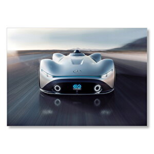 Mavi Rolls Royce Görseli Mdf Ahşap Tablo 50x70 cm