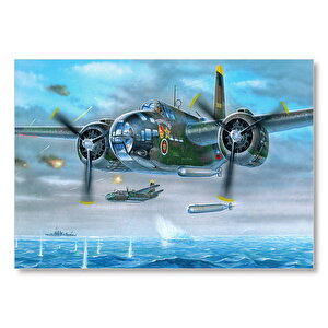 Douglas A20 Havoc Avcı Uçağı Mdf Ahşap Tablo 25x35 cm