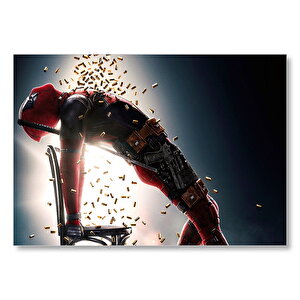 Deadpool Ve Boş Kovanlar Mdf Ahşap Tablo 25x35 cm