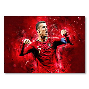 Cristiano Ronaldo 7 Numaralı Forma Görseli Mdf Ahşap Tablo 25x35 cm