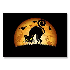 Ekim Cadılar Bayramı Mdf Ahşap Tablo 25x35 cm