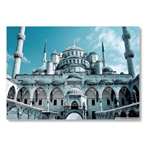 İstanbul Beyazıt Camii Avludan Görünüm Mdf Ahşap Tablo 25x35 cm