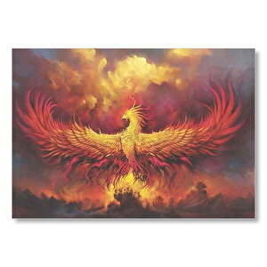 Zümrüdü Anka Karanlık Fantazi Mdf Ahşap Tablo 35x50 cm