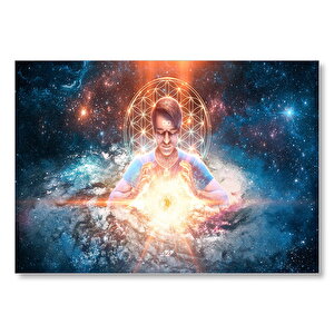 Evren Enerjisi Meditasyon Uzay Yıldızlar Görseli Mdf Ahşap Tablo 50x70 cm