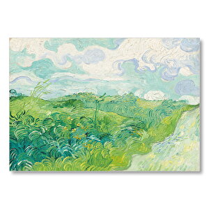 Yeşil Buğday Tarlaları Vincent Van Gogh Mdf Ahşap Tablo 25x35 cm