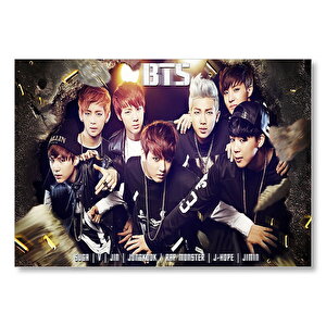 Bts Koreli Gençler Ve İsimleri Mdf Ahşap Tablo 25x35 cm