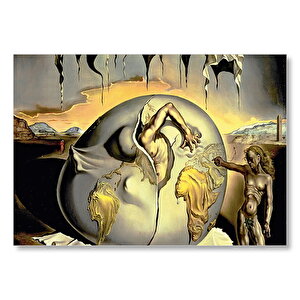 Salvador Dali Yeni İnsanın Doğuşunu İzleyen Jeopolitik Çocuk Görseli Mdf Ahşap Tablo 25x35 cm