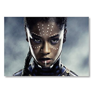 Kara Panter Letitia Wright Mdf Ahşap Tablo 35x50 cm