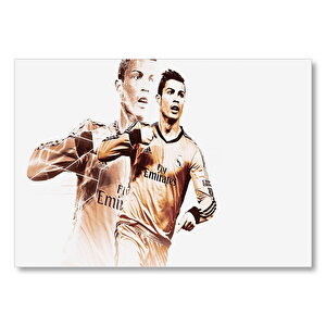 Christiano Ronaldo Real Madrid Sepya Mdf Ahşap Tablo 25x35 cm