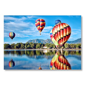 Coloradoda Sıcak Hava Balonları Görseli Mdf Ahşap Tablo 50x70 cm