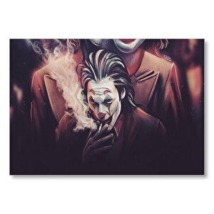 Joker Sigara İçiyor Çizim Mdf Ahşap Tablo 35x50 cm