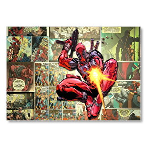 Deadpool Çizgi Roman Görseli Mdf Ahşap Tablo 35x50 cm