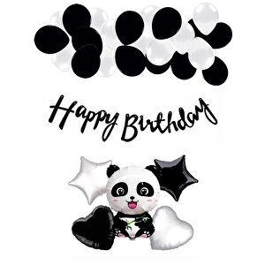 Panda Konseptli Doğum Günü Balon Seti Erkek Çocuk Doğum Günü Dekorasyonu
