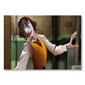Joker Dansı Çizim Görseli Mdf Ahşap Tablo 35x50 cm
