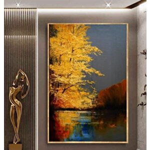Çerçeveli̇ Manzara Yağli Boya Tablo 100x150 100x150 cm