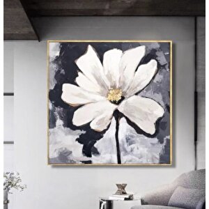 Tablowall Çerçeveli̇ Çi̇çekli̇ Yağli Boya Tablo 100x100 100x100 cm