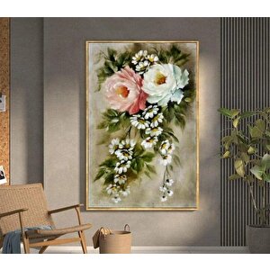Tablowall Çerçeveli̇ Çi̇çekli̇ Yağli Boya Tablo 90x120 90x120 cm