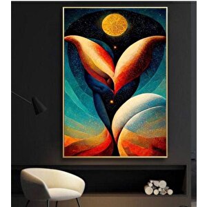 Tablowall Çerçeveli̇ Soyut Yağli Boya Tablo 90x120 90x120 cm