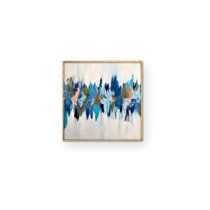 Tablolife Yansımalar - Yağlı Boya Dokulu Tablo 100x100 Çerçeve - Gümüş 100x100 cm