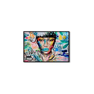 Tablolife Riot Of Colors - Yağlı Boya Dokulu Tablo 100x150 Çerçeve - Gümüş 100x150 cm