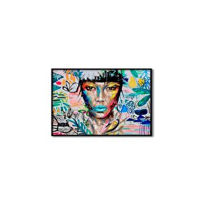 Tablolife Riot Of Colors - Yağlı Boya Dokulu Tablo 90x120 Çerçeve - Gümüş