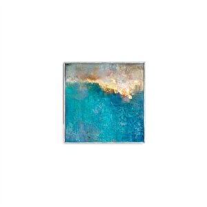 Tablolife Behind The Clouds - Yağlı Boya Dokulu Tablo 100x100 Çerçeve - Siyah 100x100 cm