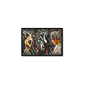 Tablolife Heykeller - Yağlı Boya Dokulu Tablo 90x120 Çerçeve - Gold 90x120 cm