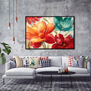 Tablolife Gelincik Çiçeği - Yağlı Boya Dokulu Tablo 100x150 Çerçevesiz