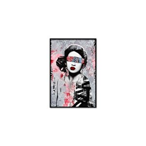 Tablolife Kireina Josei - Yağlı Boya Dokulu Tablo 75x100 Çerçeve - Gümüş 75x100 cm